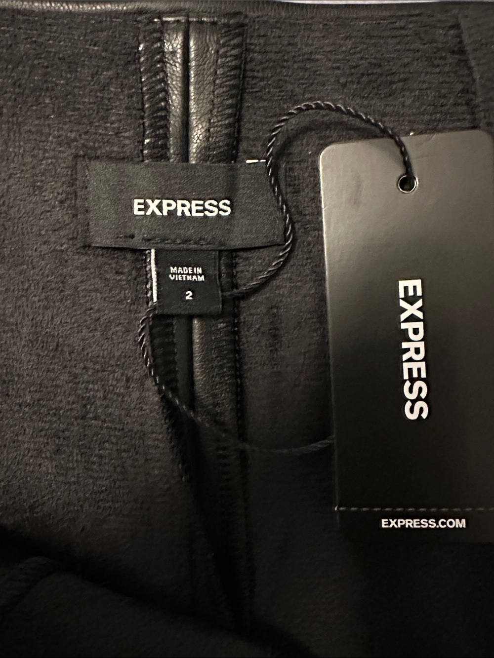 Express Black Faux Leather Mini Skort - Picture 5 of 9